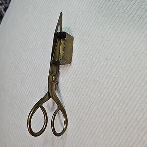 Vintage 1857 Brass Candle Wick Scissors Snuffer